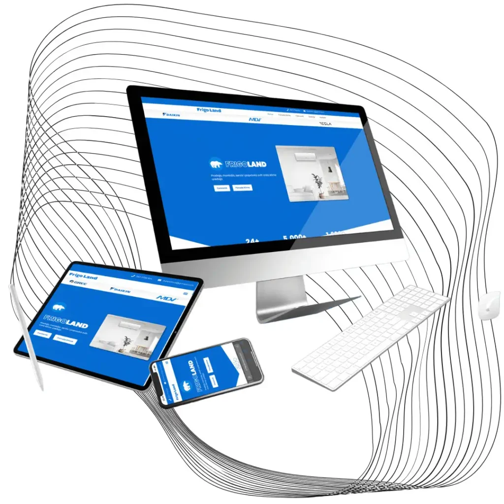 Izrada sajta za servis klima uređaja - Frigoland primer